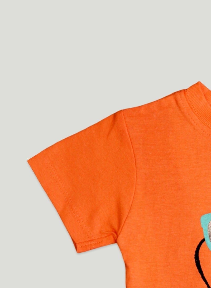 لؤي تي شيرتات LUAY من القطن العضوي بنسبة 100% للأولاد والبنات بأنماط احتفالية بأكمام قصيرة بألوان وأنماط نابضة بالحياة للأطفال والأطفال الصغار - مقاس عادي - Image 5